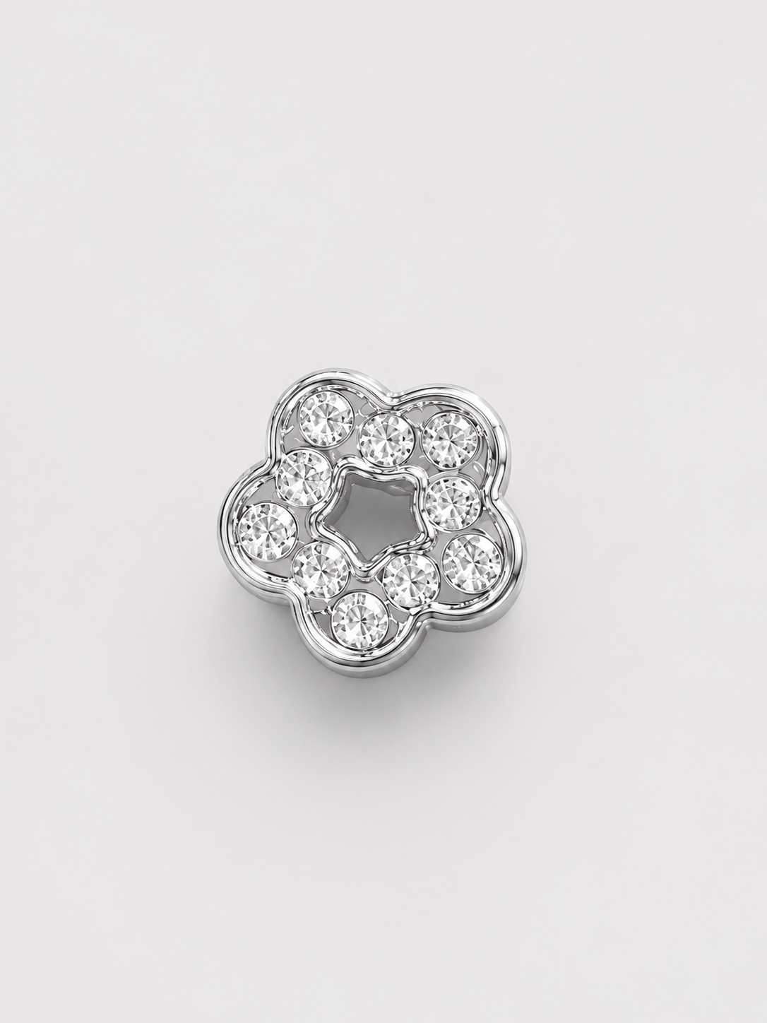 Losse bedel voor custom accessoires bloem zilver