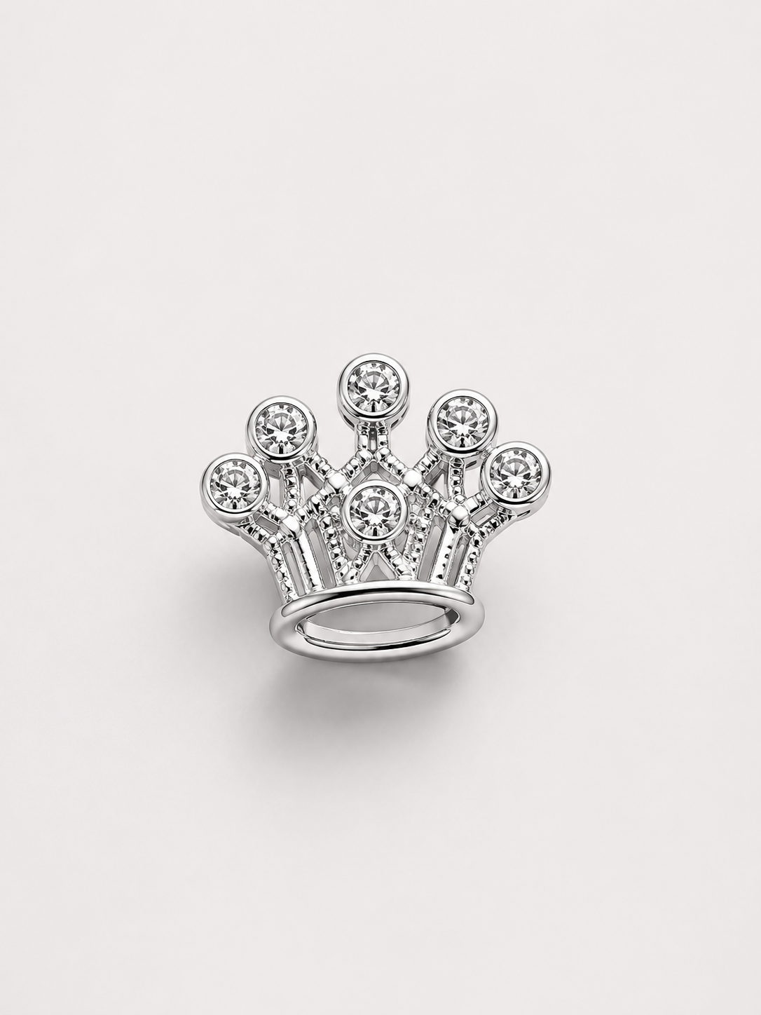 Losse bedel voor custom accessoires kroon zilver
