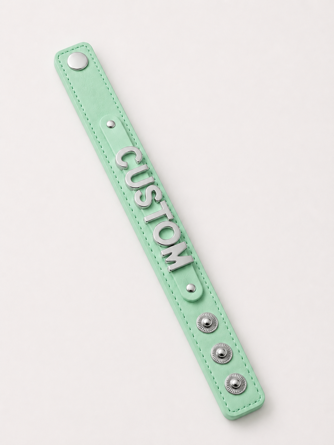 Eigen naam armband mint groen