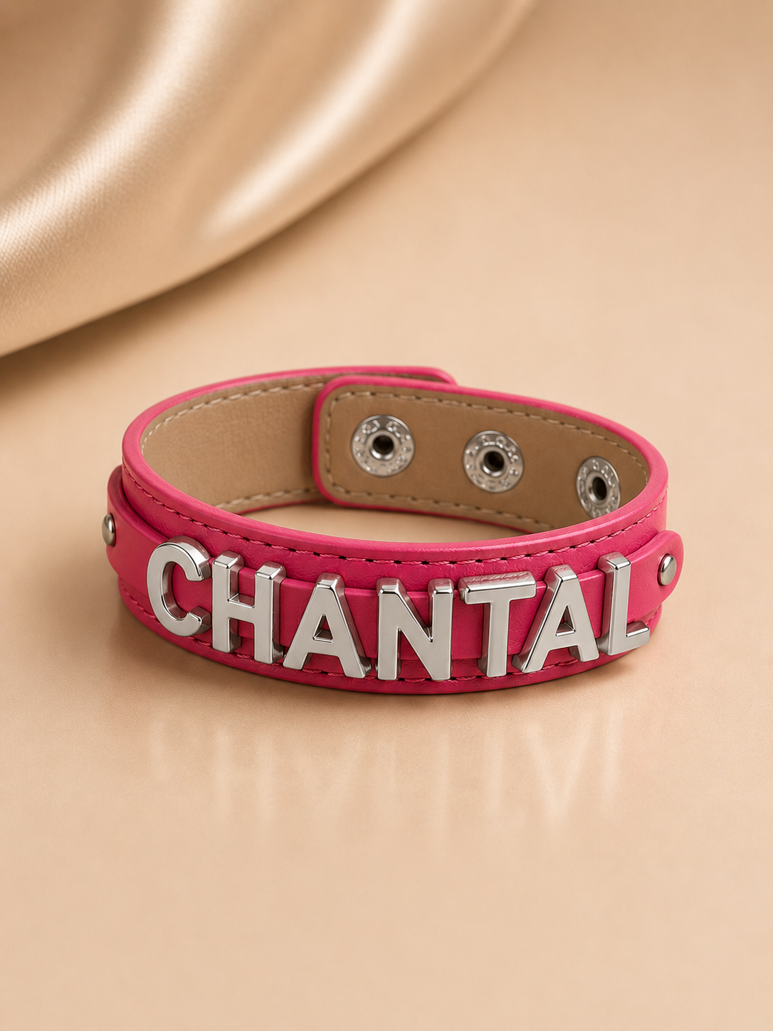 Name collection armband deep pink✨
