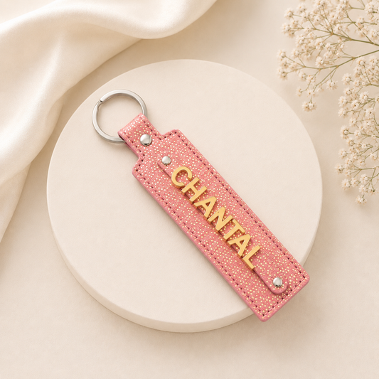 Name collection sleutelhanger salmon glitter✨