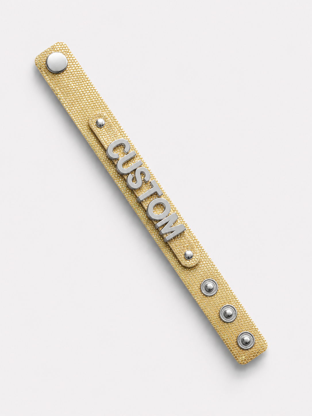 Eigen naam armband goud glitter