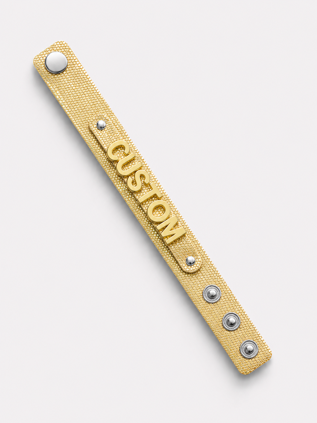 Eigen naam armband goud glitter
