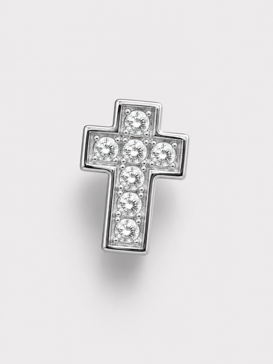 Losse bedel voor custom accessoires kruis zilver