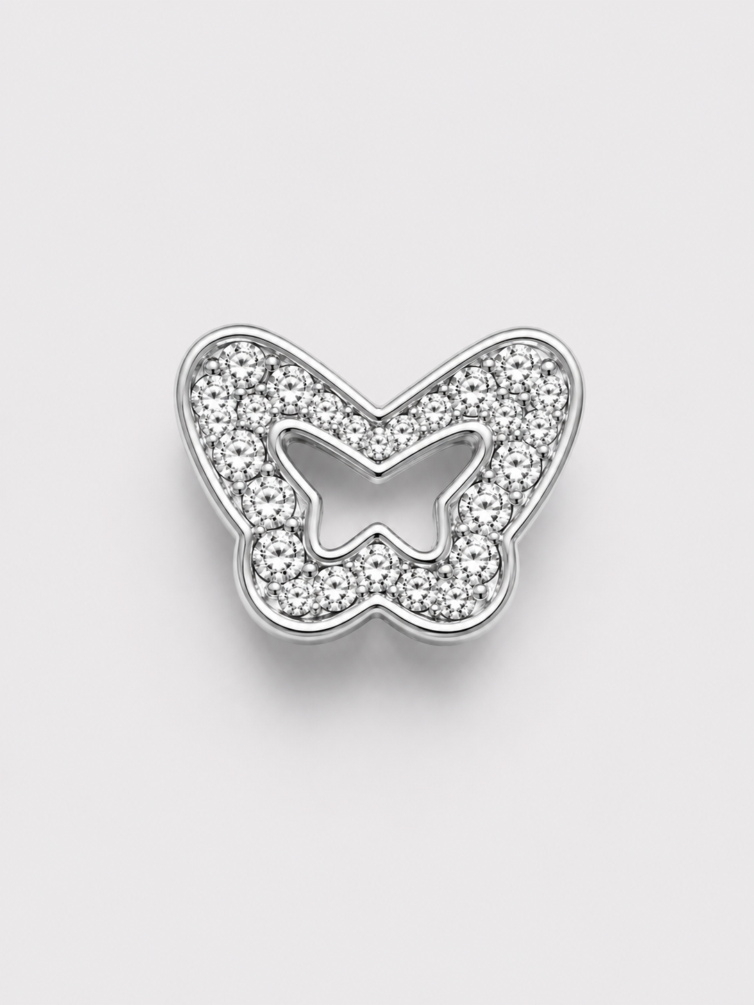 Losse bedel voor custom accessoires vlinder zilver