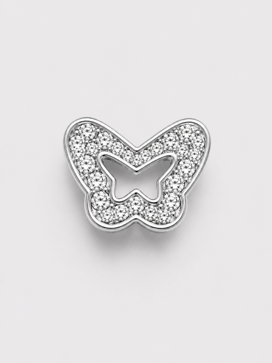Losse bedel voor custom accessoires vlinder zilver