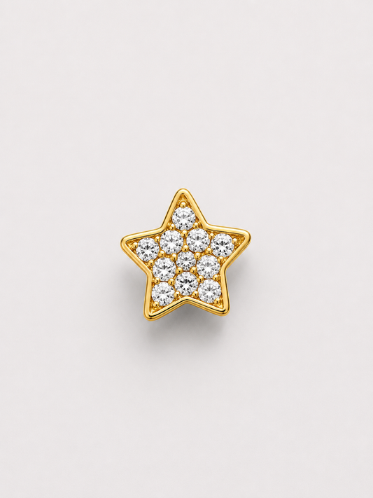 Losse bedel voor custom accessoires ster goud