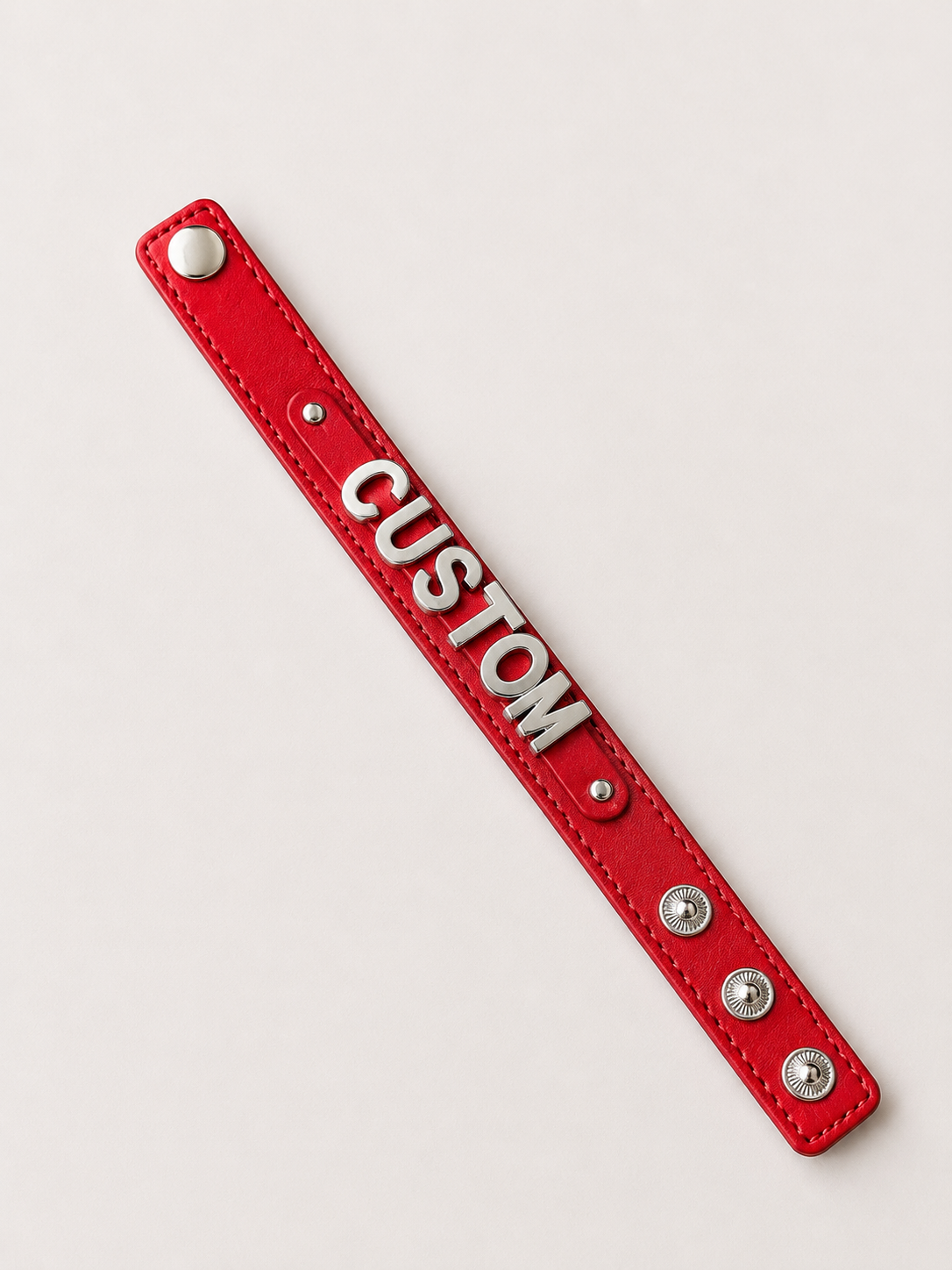 Eigen naam armband rood