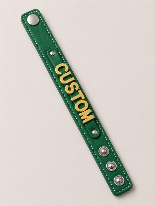 Eigen naam armband groen