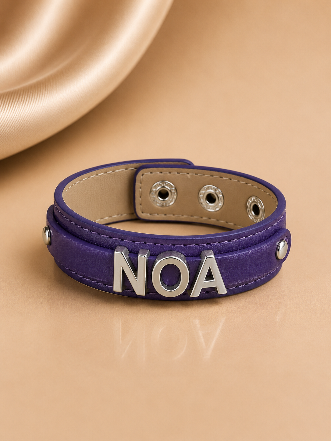 Name collection armband dark purple✨