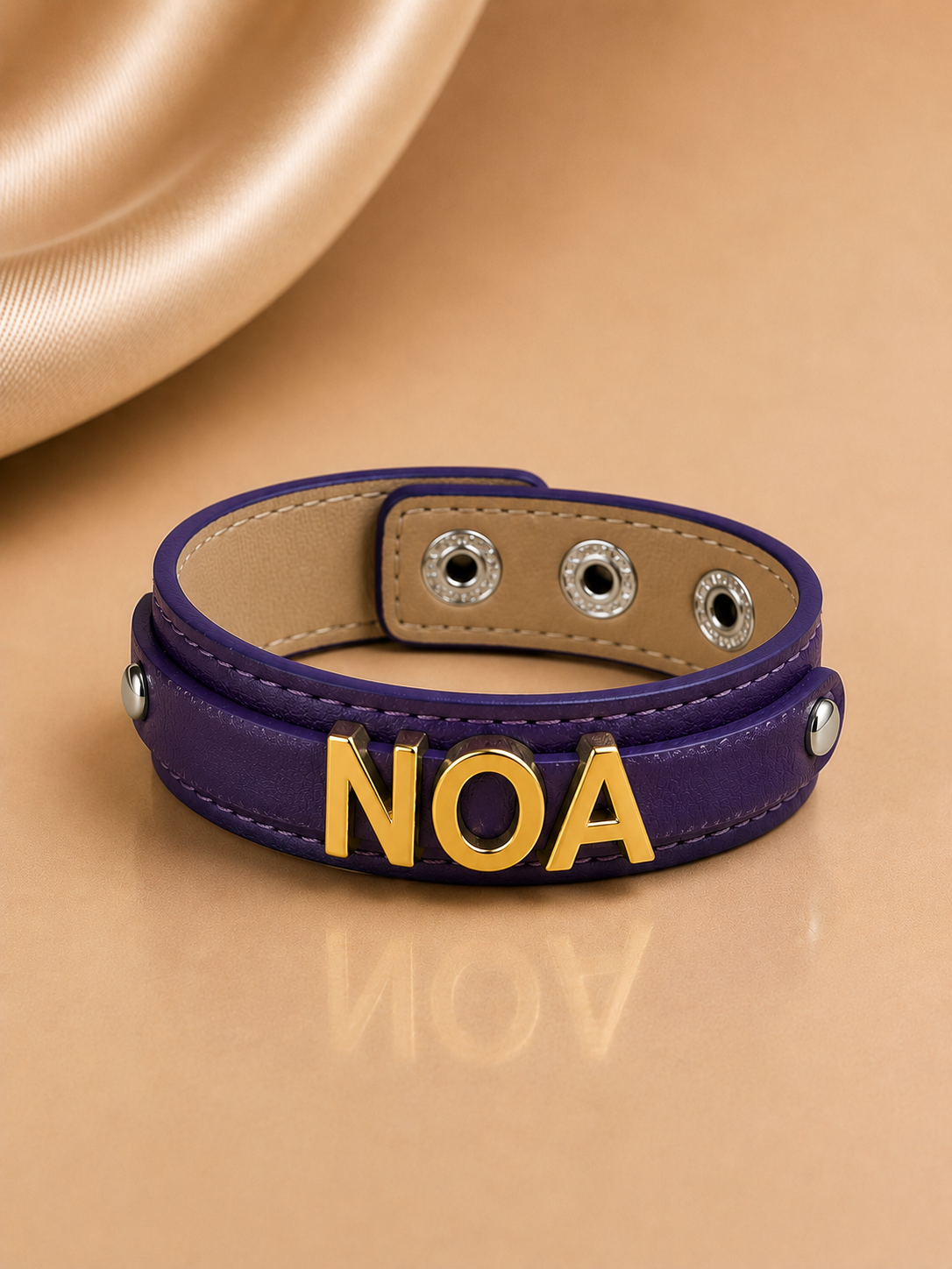 Name collection armband dark purple✨