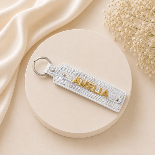 Name collection sleutelhanger zilver glitter ✨