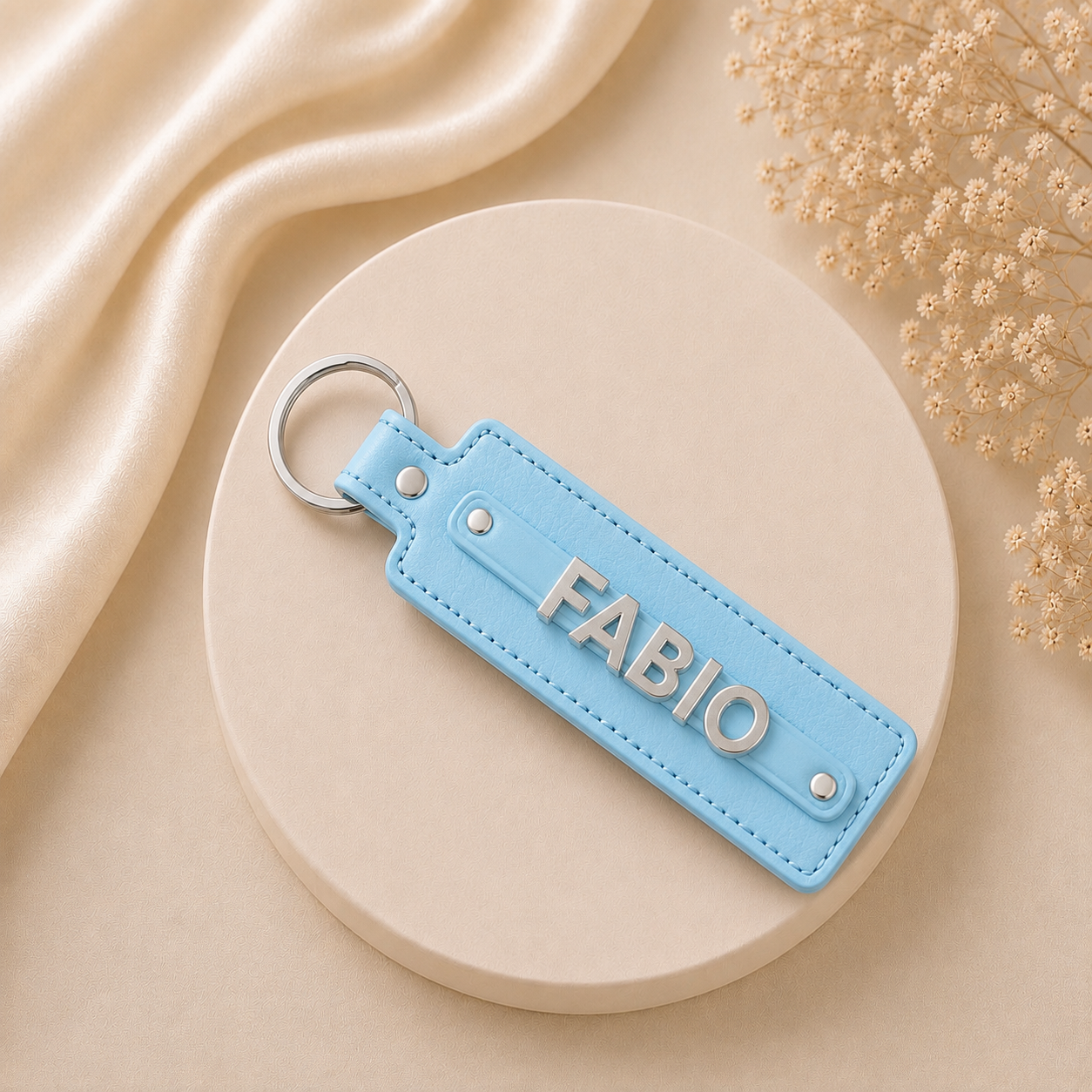 Name collection sleutelhanger licht blauw ✨