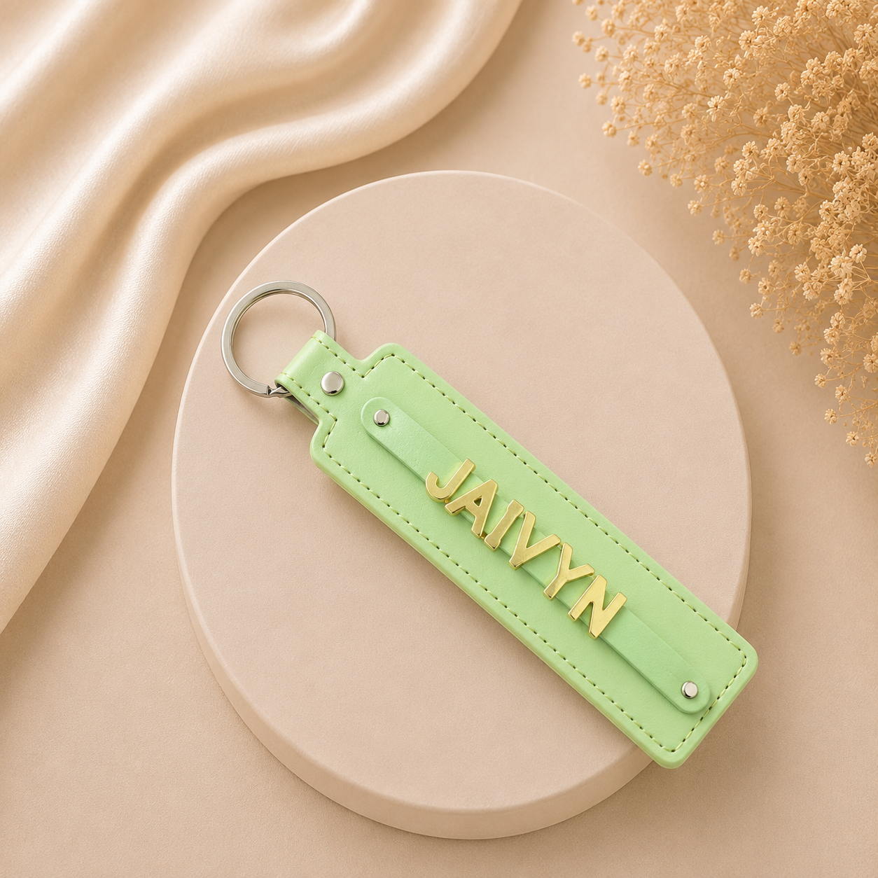 Name collection sleutelhanger lime green ✨