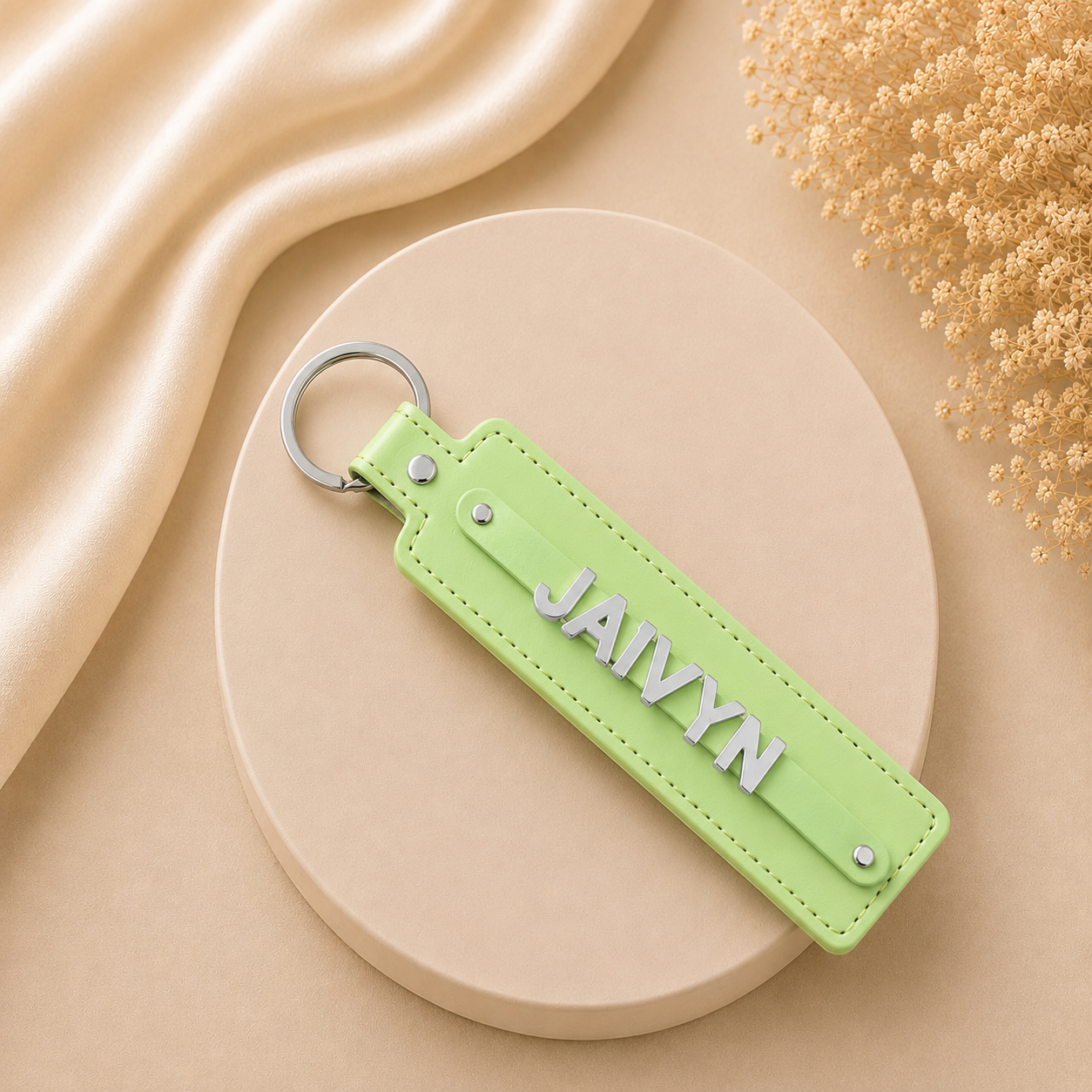 Name collection sleutelhanger lime green ✨