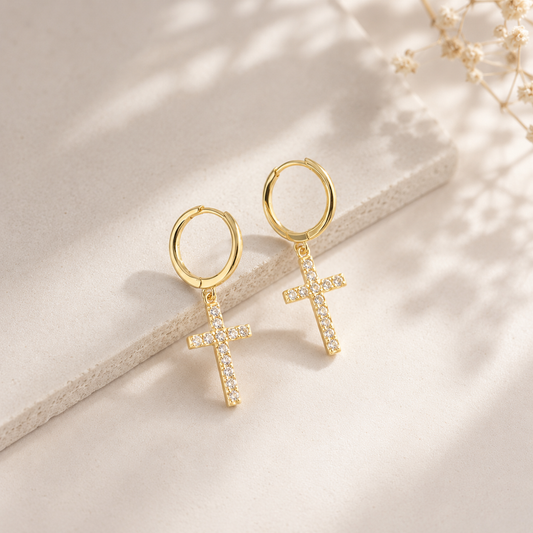 Golden cross sparkle✨