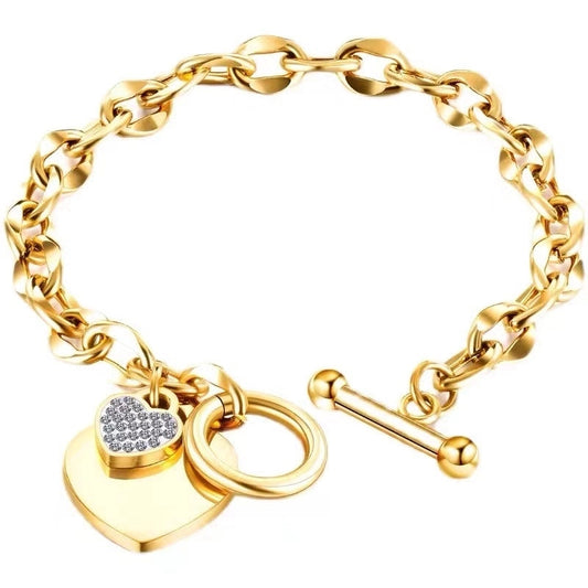 Armband goud met hart